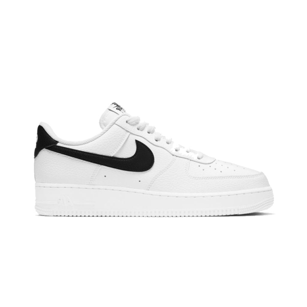 Nike Air Force 1 Low 07 - White Black Pebbled Leather